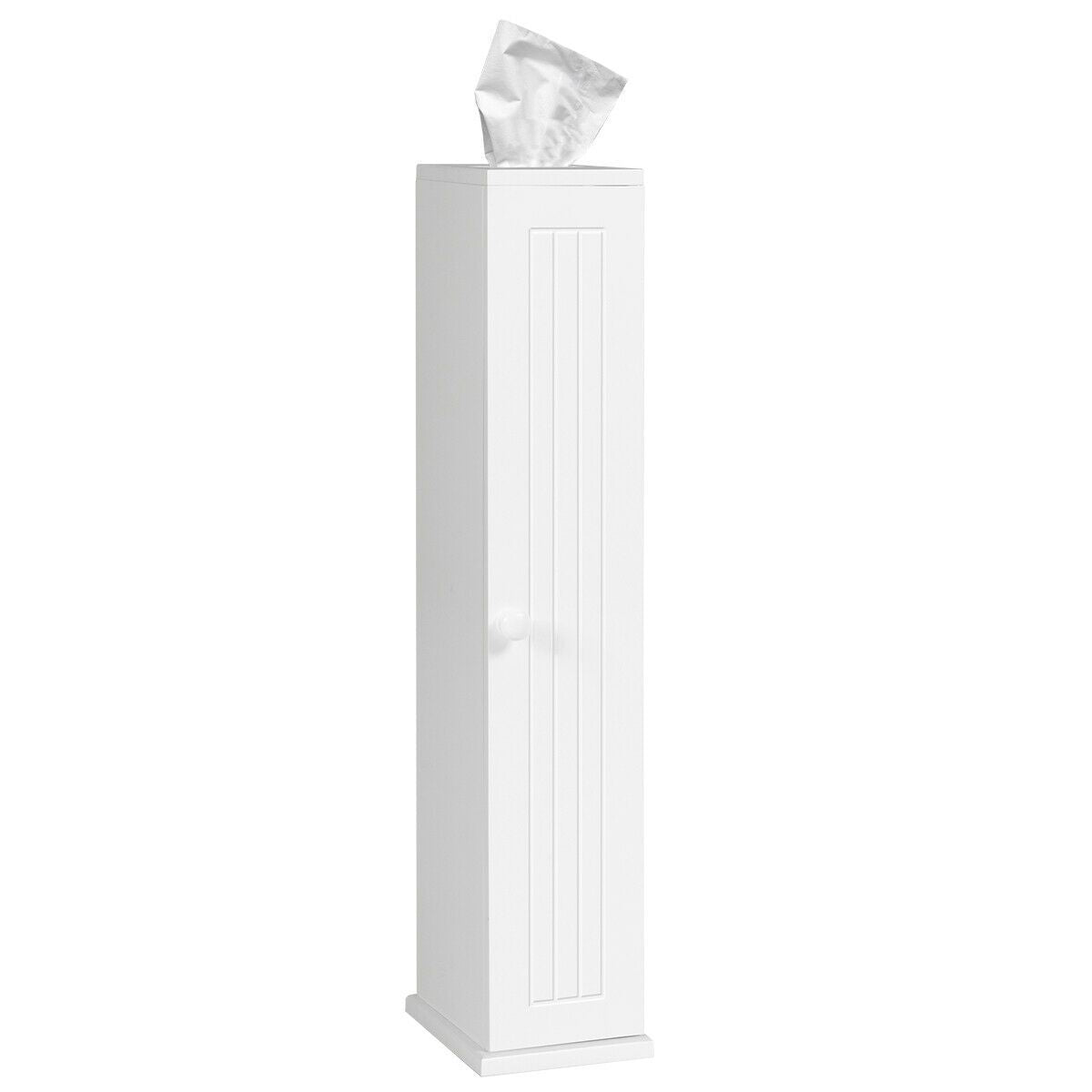 Compact Freestanding Toilet Paper Holder, Towel Storage